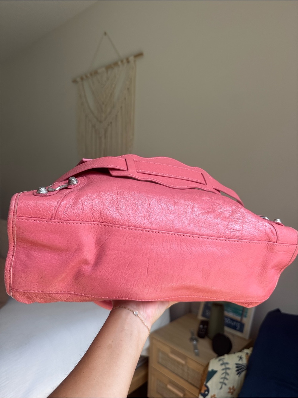 Balenciag City Bag Pink Leather Bag | Rare Color | Authenticated, Shoulder Strap - Picture 8 of 13